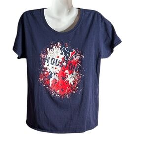 NFL Texan Houston Team Apparel Navy T-Shirt XL
